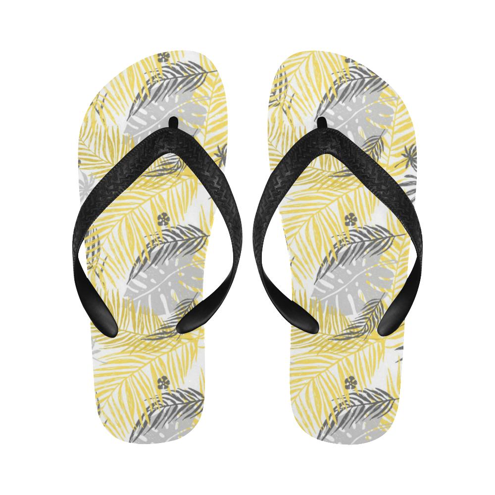 Palm Leaves Pattern Print Design PL012 Flip Flops-JorJune