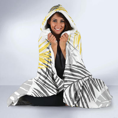 Palm Leaves Pattern Print Design PL012 Hooded Blanket-JORJUNE.COM