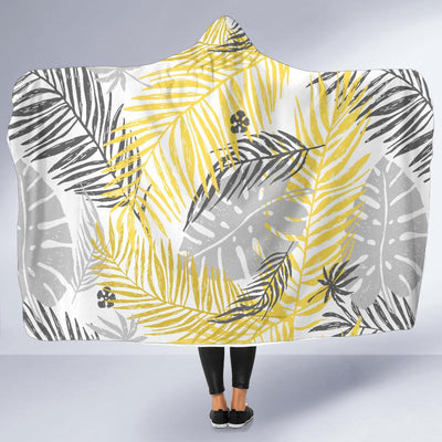 Palm Leaves Pattern Print Design PL012 Hooded Blanket-JORJUNE.COM