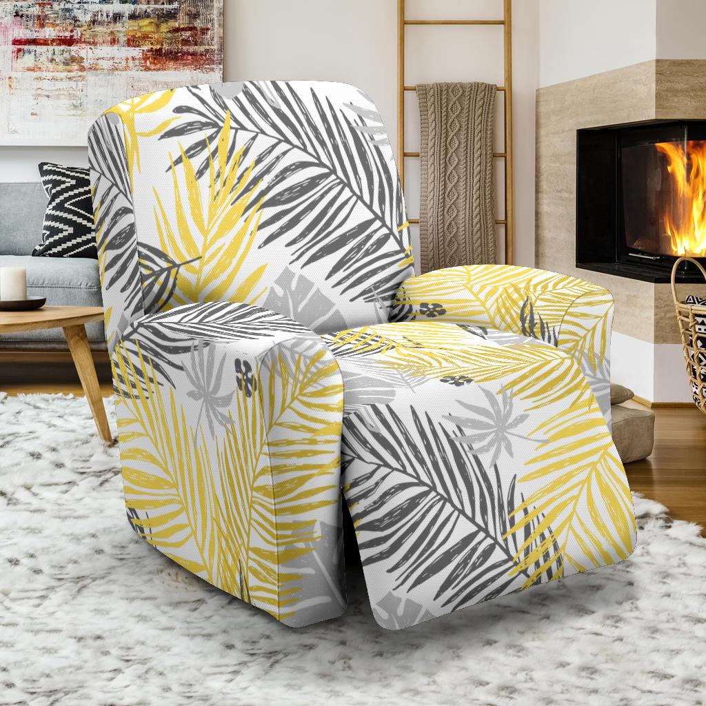 Palm Leaves Pattern Print Design PL012 Recliner Slipcover-JORJUNE.COM