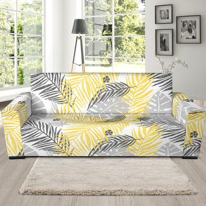 Palm Leaves Pattern Print Design PL012 Sofa Slipcover-JORJUNE.COM
