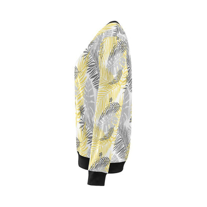 Palm Leaves Pattern Print Design PL012 Women Long Sleeve Sweatshirt-JorJune