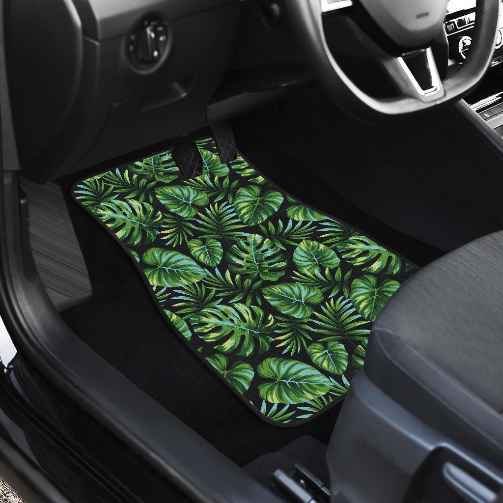 Palm Leaves Pattern Print Design PL013 Car Floor Mats-JORJUNE.COM