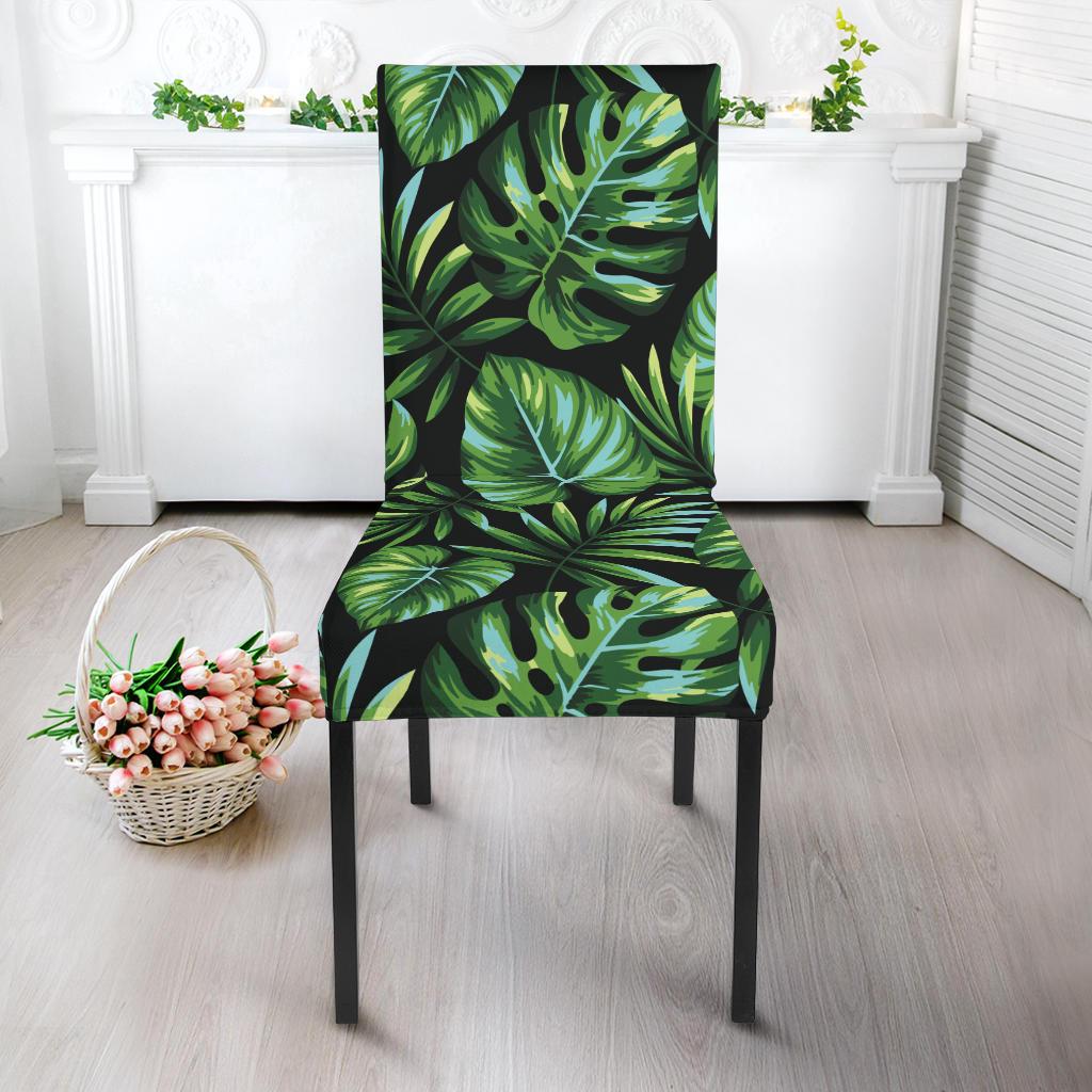 Palm Leaves Pattern Print Design PL013 Dining Chair Slipcover-JORJUNE.COM
