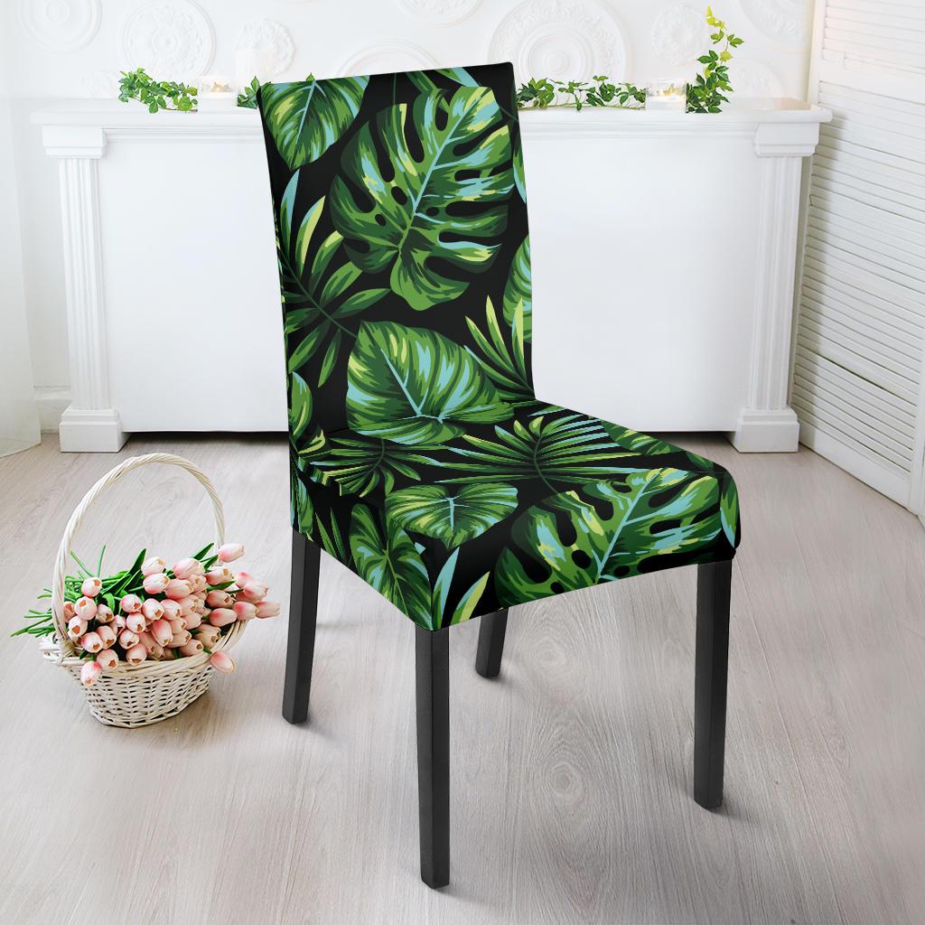 Palm Leaves Pattern Print Design PL013 Dining Chair Slipcover-JORJUNE.COM