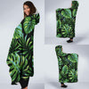 Palm Leaves Pattern Print Design PL013 Hooded Blanket-JORJUNE.COM