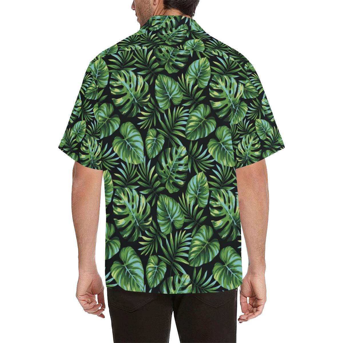 Palm Leaves Pattern Print Design PL013 Men Hawaiian Shirt-JorJune