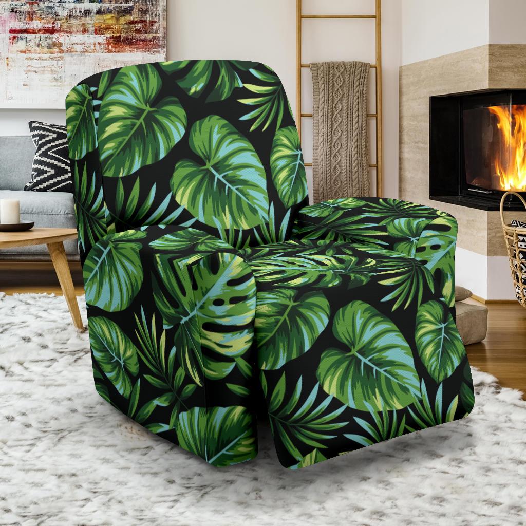 Palm Leaves Pattern Print Design PL013 Recliner Slipcover-JORJUNE.COM