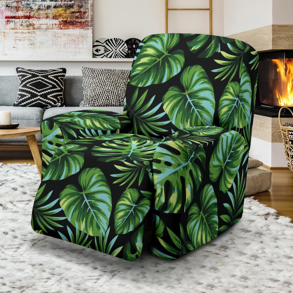 Palm Leaves Pattern Print Design PL013 Recliner Slipcover-JORJUNE.COM