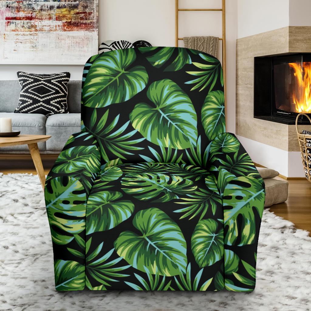 Palm Leaves Pattern Print Design PL013 Recliner Slipcover-JORJUNE.COM