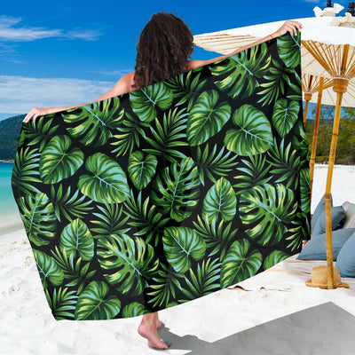 Palm Leaves Pattern Print Design PL013 Sarong Pareo Wrap-JORJUNE.COM