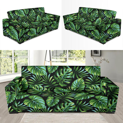 Palm Leaves Pattern Print Design PL013 Sofa Slipcover-JORJUNE.COM