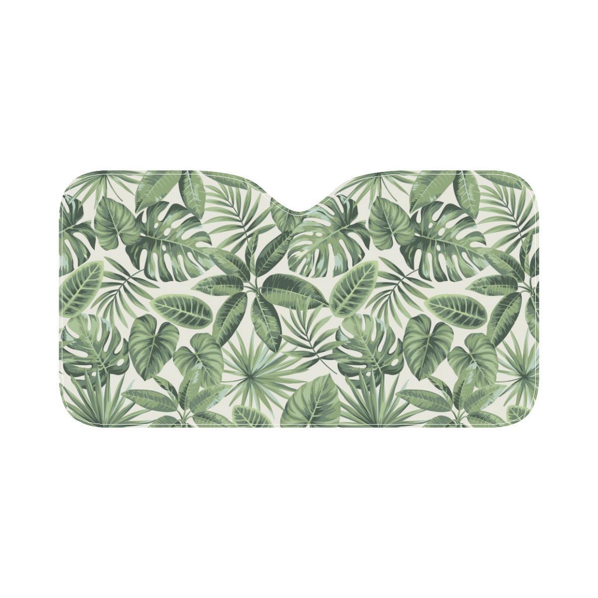 Palm Leaves Pattern Print Design PL014 Car Sun Shade-JorJune