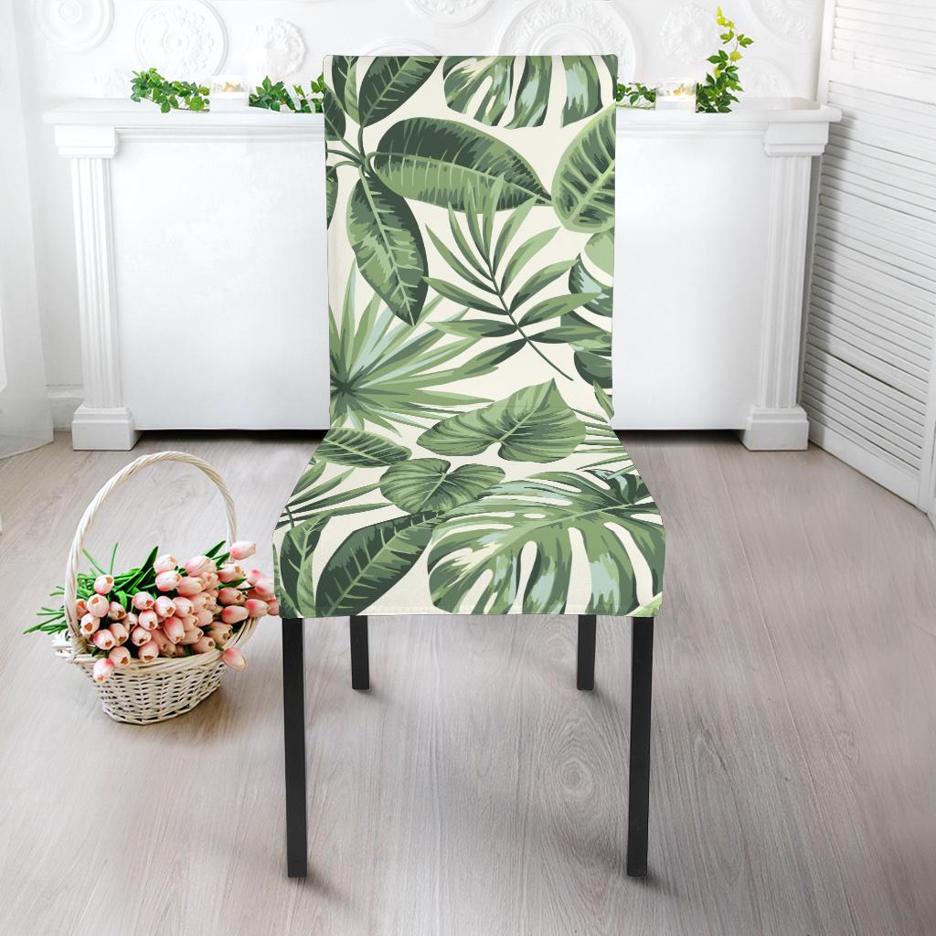 Palm Leaves Pattern Print Design PL014 Dining Chair Slipcover-JORJUNE.COM