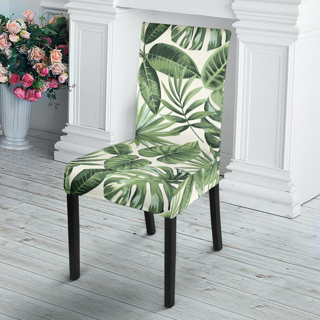 Palm Leaves Pattern Print Design PL014 Dining Chair Slipcover-JORJUNE.COM