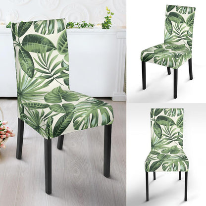 Palm Leaves Pattern Print Design PL014 Dining Chair Slipcover-JORJUNE.COM