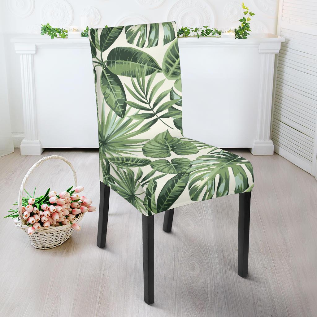 Palm Leaves Pattern Print Design PL014 Dining Chair Slipcover-JORJUNE.COM