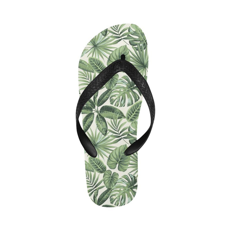 Palm Leaves Pattern Print Design PL014 Flip Flops-JorJune