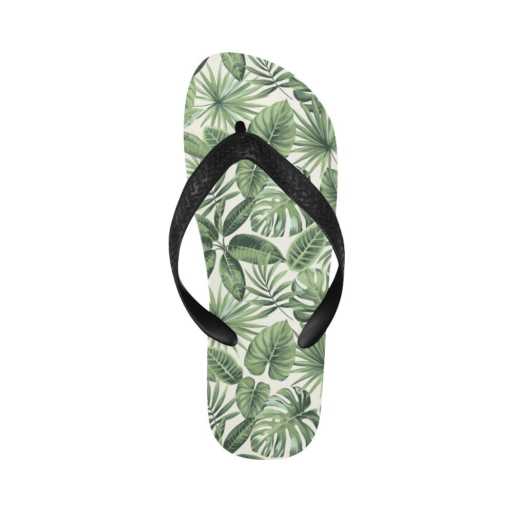 Palm Leaves Pattern Print Design PL014 Flip Flops-JorJune