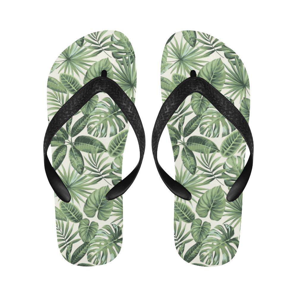 Palm Leaves Pattern Print Design PL014 Flip Flops-JorJune