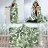 Palm Leaves Pattern Print Design PL014 Hooded Blanket-JORJUNE.COM