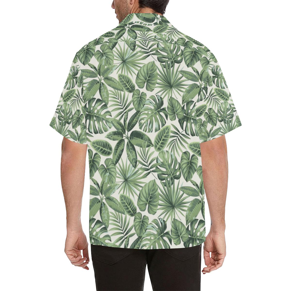 Palm Leaves Pattern Print Design PL014 Men Hawaiian Shirt-JorJune