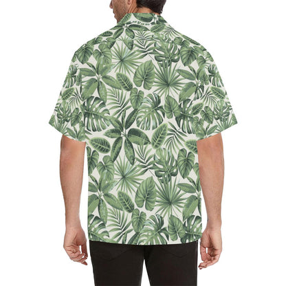 Palm Leaves Pattern Print Design PL014 Men Hawaiian Shirt-JorJune