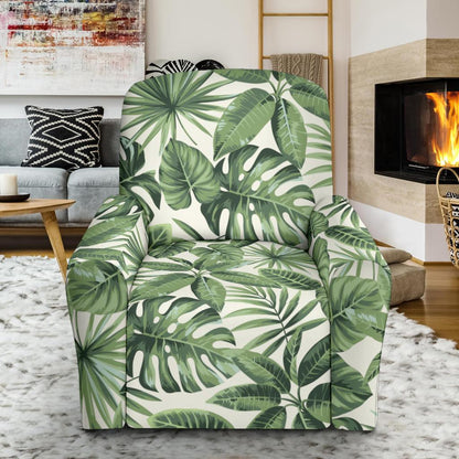 Palm Leaves Pattern Print Design PL014 Recliner Slipcover-JORJUNE.COM