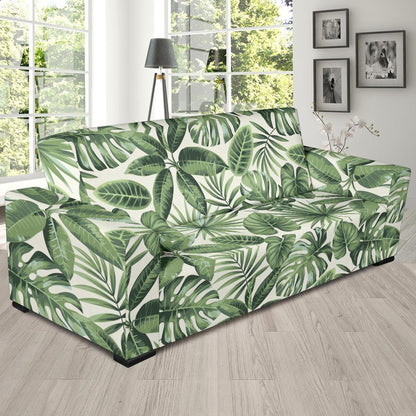 Palm Leaves Pattern Print Design PL014 Sofa Slipcover-JORJUNE.COM