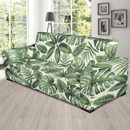 Palm Leaves Pattern Print Design PL014 Sofa Slipcover-JORJUNE.COM