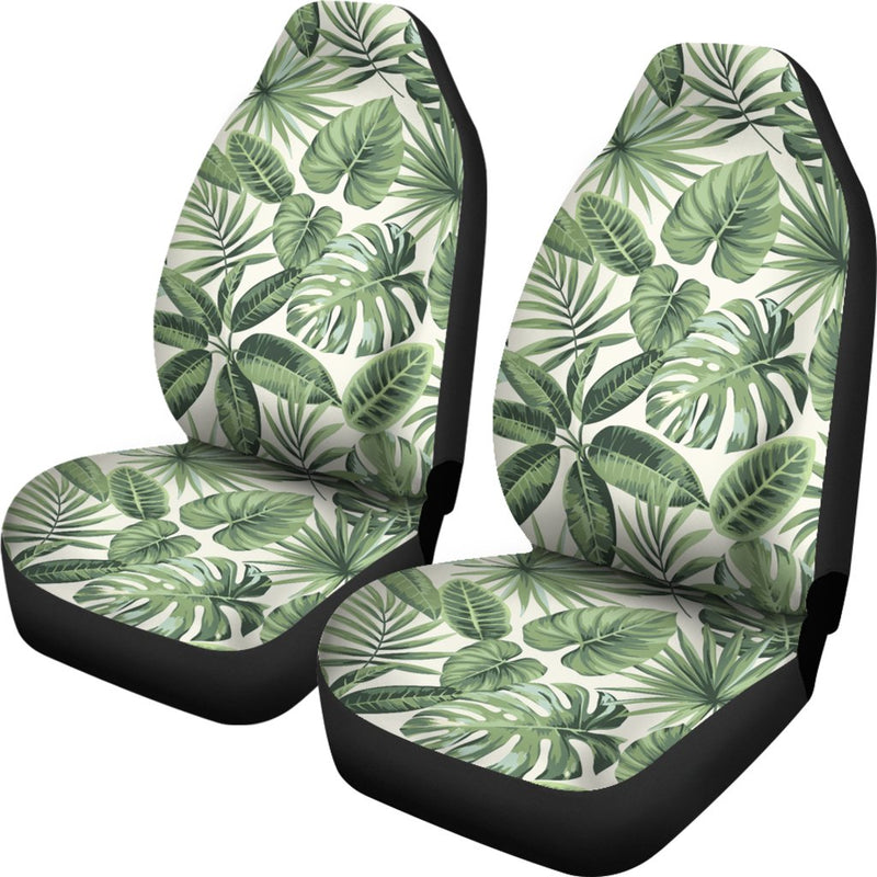 Palm Leaves Pattern Print Design PL014 Universal Fit Car Seat Covers-JorJune