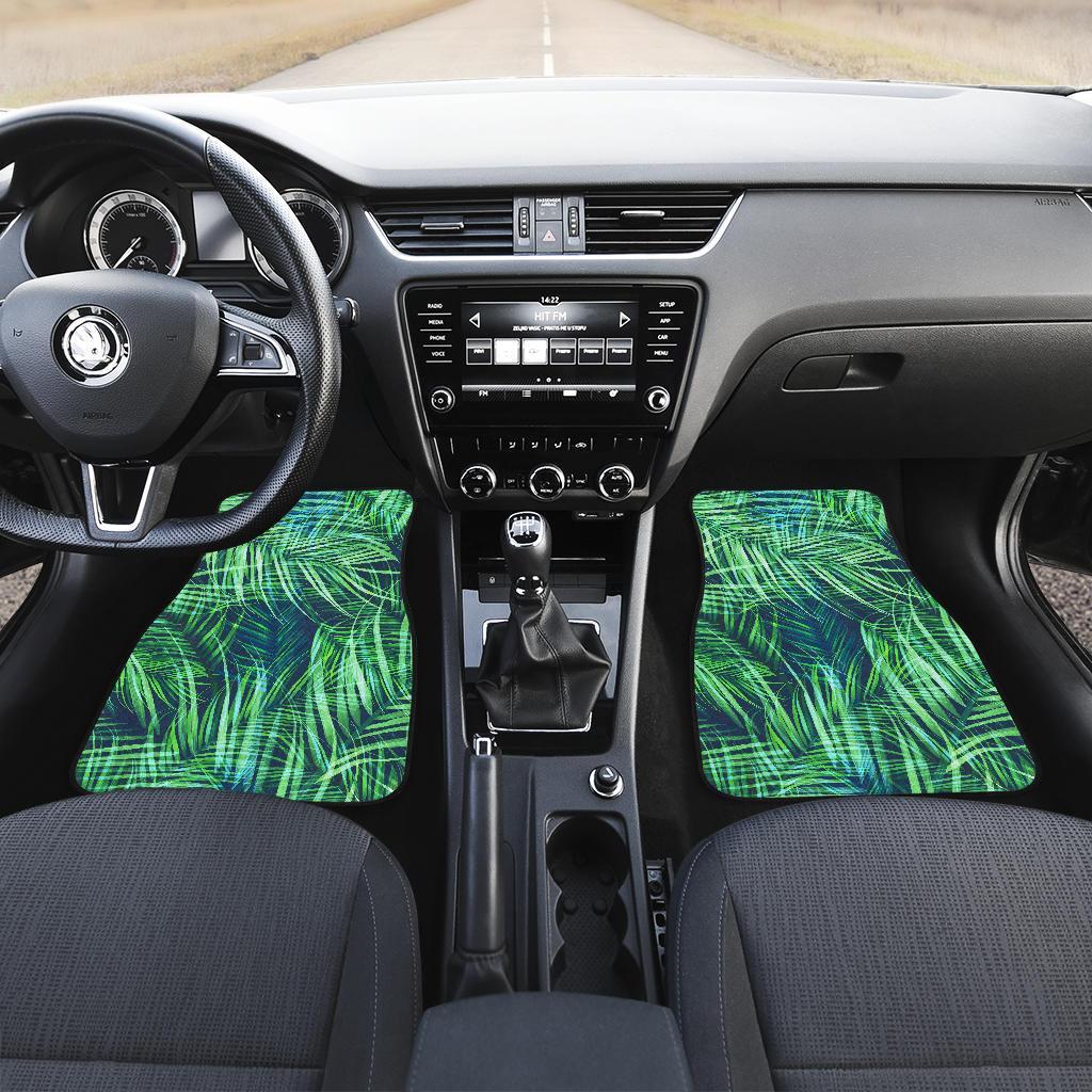 Palm Leaves Pattern Print Design PL02 Car Floor Mats-JORJUNE.COM