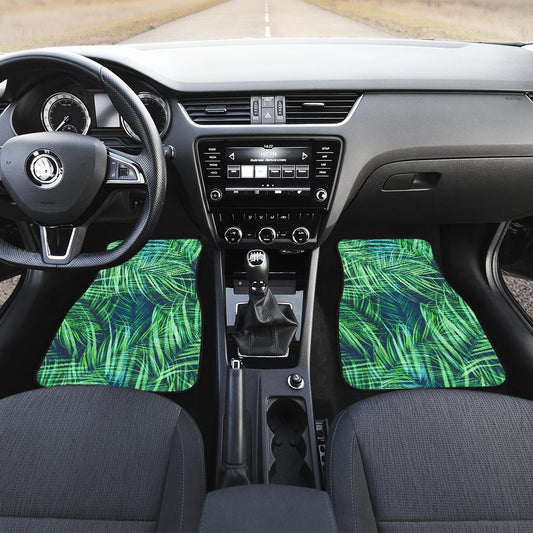 Palm Leaves Pattern Print Design PL02 Car Floor Mats-JORJUNE.COM