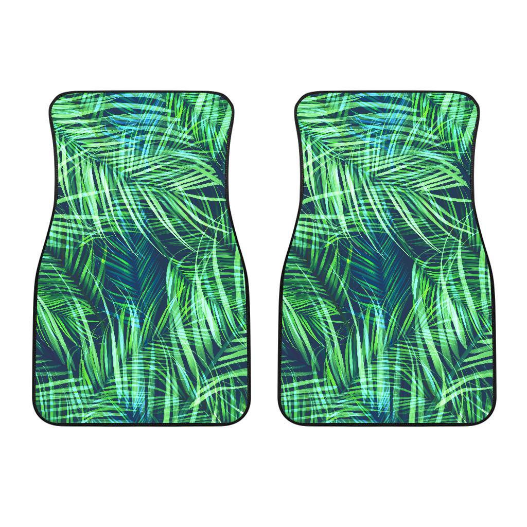 Palm Leaves Pattern Print Design PL02 Car Floor Mats-JORJUNE.COM