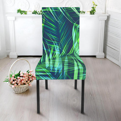 Palm Leaves Pattern Print Design PL02 Dining Chair Slipcover-JORJUNE.COM