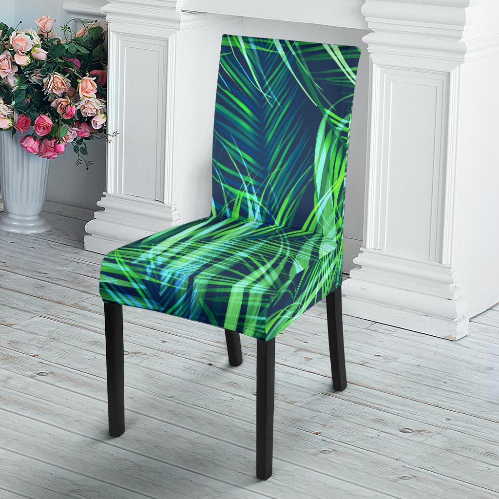 Palm Leaves Pattern Print Design PL02 Dining Chair Slipcover-JORJUNE.COM