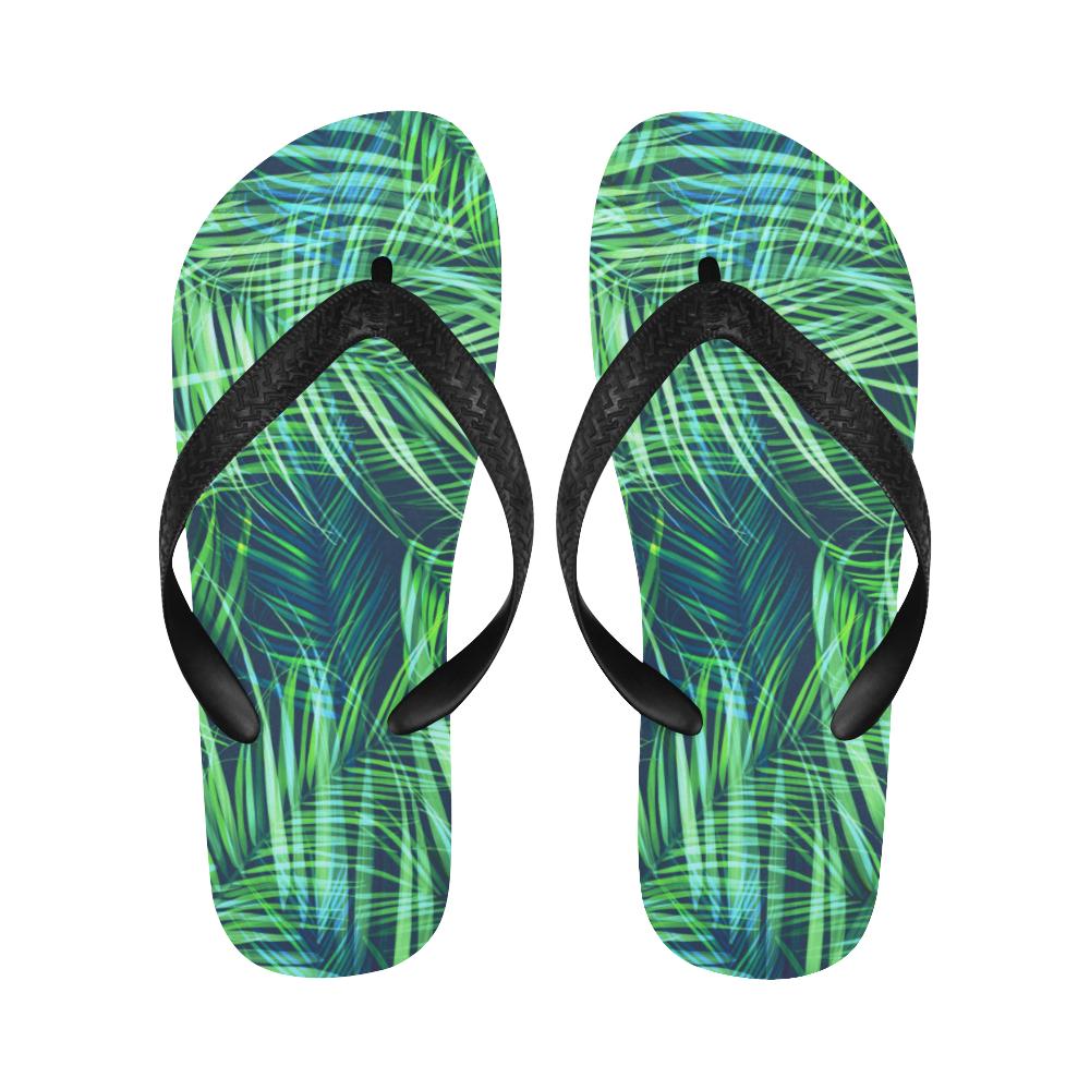 Palm Leaves Pattern Print Design PL02 Flip Flops-JorJune