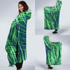 Palm Leaves Pattern Print Design PL02 Hooded Blanket-JORJUNE.COM