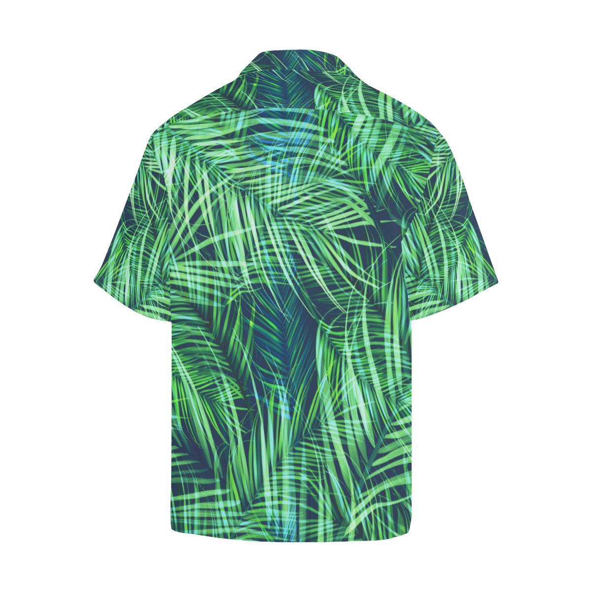 Palm Leaves Pattern Print Design PL02 Men Hawaiian Shirt-JorJune