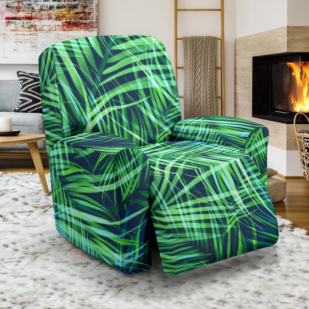 Palm Leaves Pattern Print Design PL02 Recliner Slipcover-JORJUNE.COM