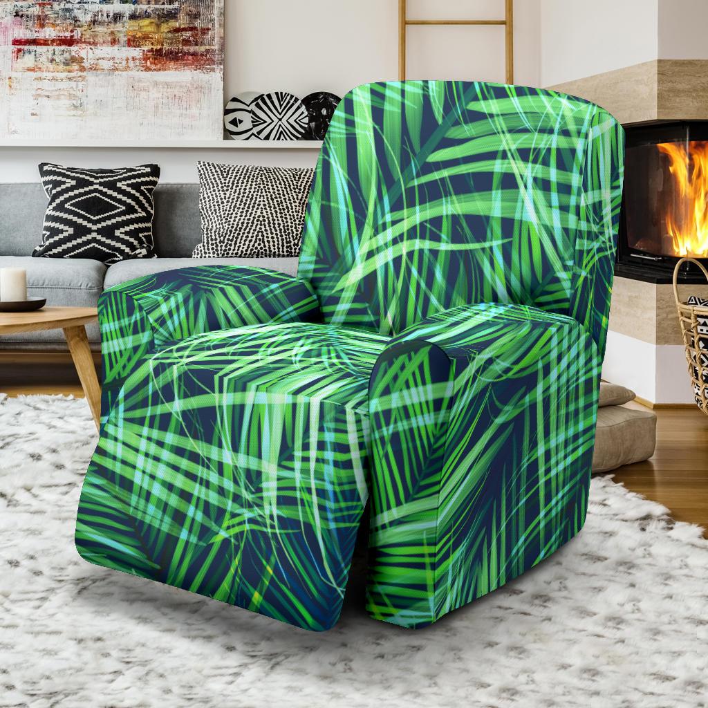 Palm Leaves Pattern Print Design PL02 Recliner Slipcover-JORJUNE.COM