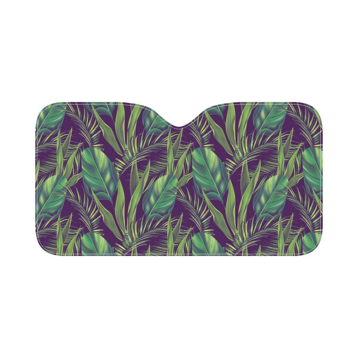 Palm Leaves Pattern Print Design PL03 Car Sun Shade-JorJune