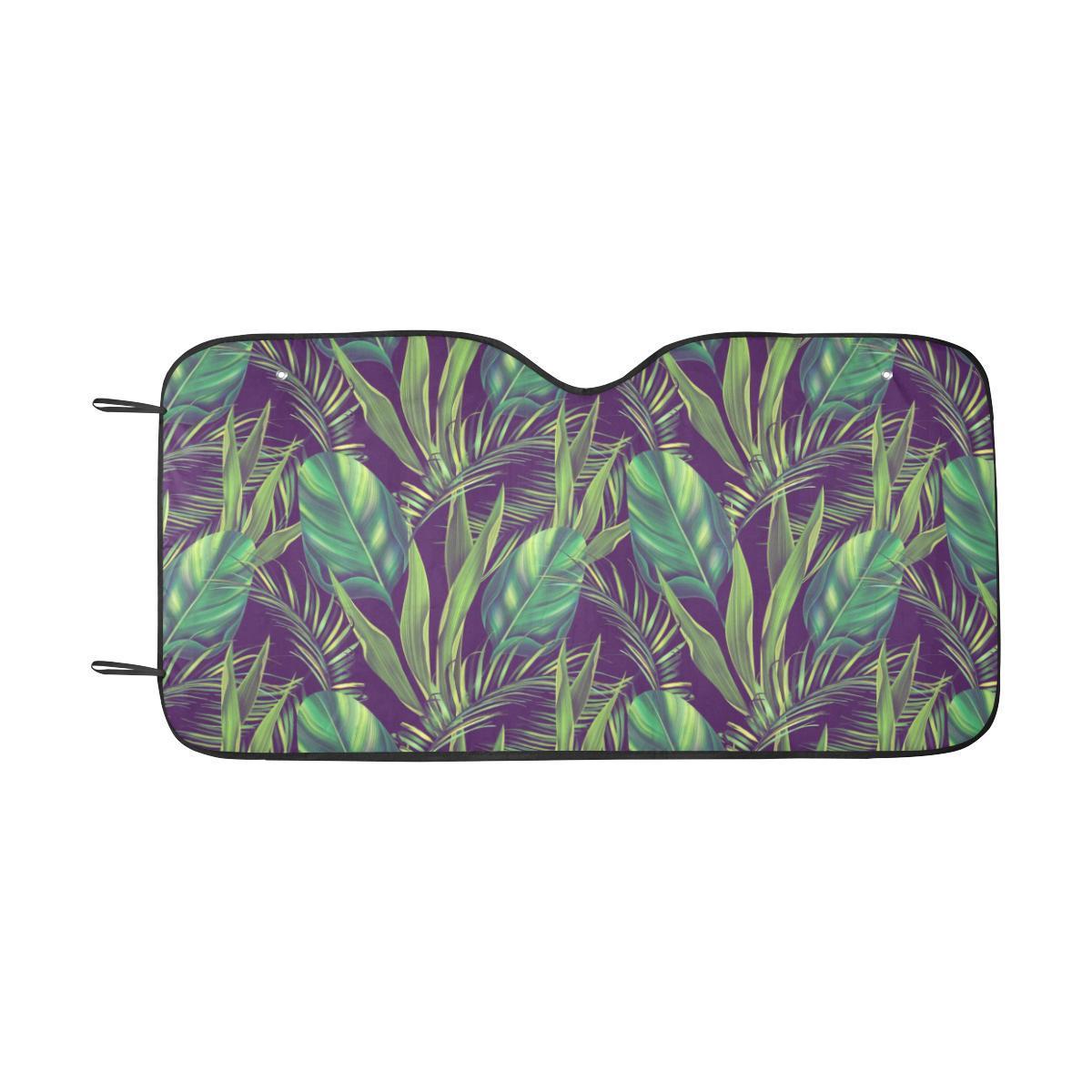 Palm Leaves Pattern Print Design PL03 Car Sun Shade-JorJune