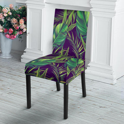 Palm Leaves Pattern Print Design PL03 Dining Chair Slipcover-JORJUNE.COM