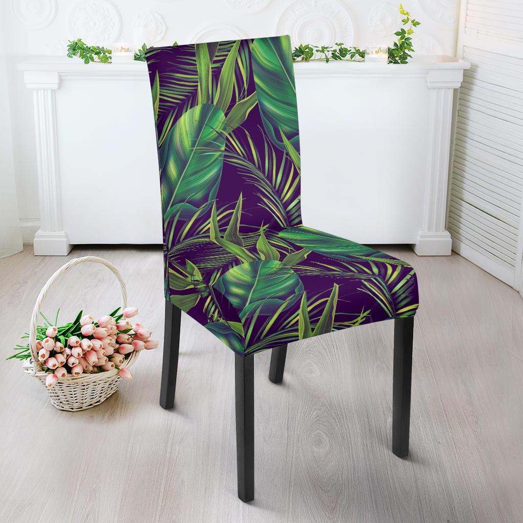 Palm Leaves Pattern Print Design PL03 Dining Chair Slipcover-JORJUNE.COM