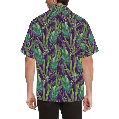 Palm Leaves Pattern Print Design PL03 Men Hawaiian Shirt-JorJune
