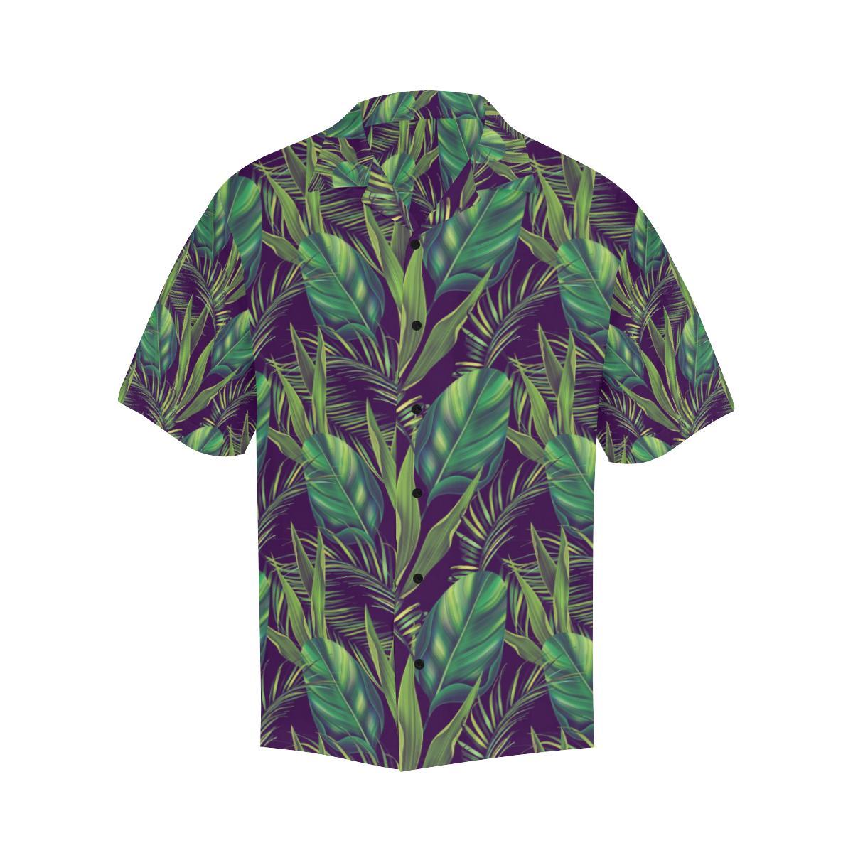 Palm Leaves Pattern Print Design PL03 Men Hawaiian Shirt-JorJune