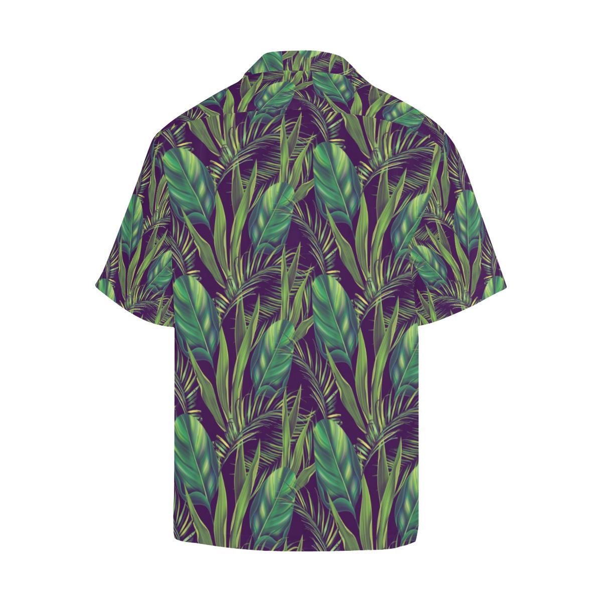 Palm Leaves Pattern Print Design PL03 Men Hawaiian Shirt-JorJune