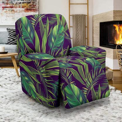 Palm Leaves Pattern Print Design PL03 Recliner Slipcover-JORJUNE.COM