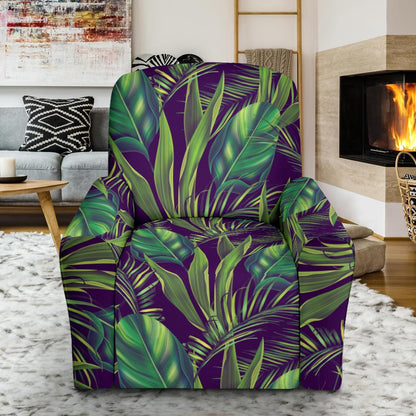 Palm Leaves Pattern Print Design PL03 Recliner Slipcover-JORJUNE.COM